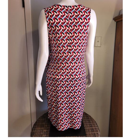 Banana Republic Geometric Bodycon Dress Medium Artwear Classic Stretch Vneck - Picture 5 of 11